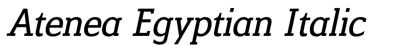 Atenea Egyptian Italic